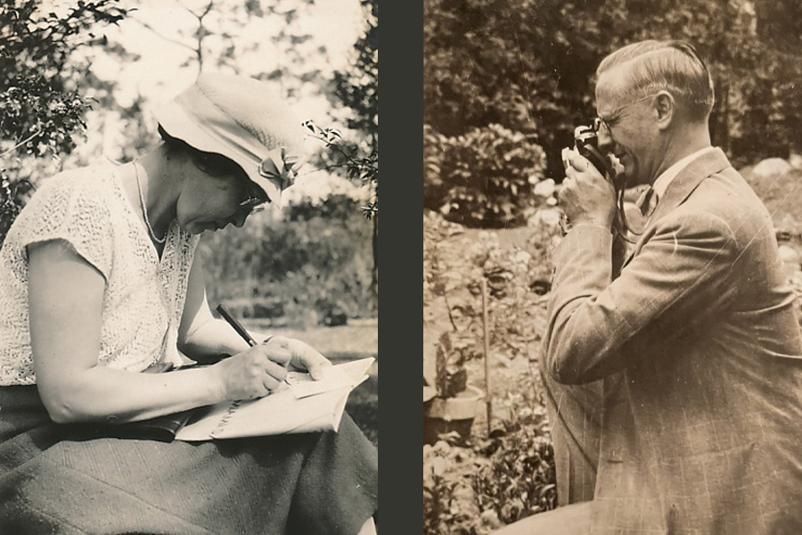 split black and white photo record keeper and photographer